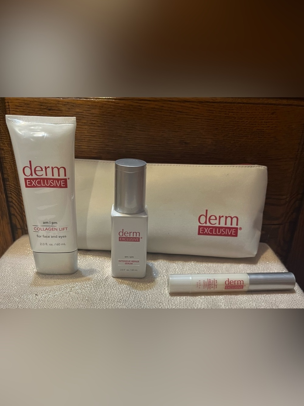 Derm Exclusive Collagen Lift, Repair Serum, Fill & Freeze Wrinkle Treatment  New